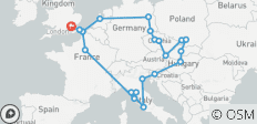  European Trail (Winter, Start Amsterdam, 23 Days) - 23 destinations 