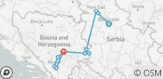  Circuit privé de 7 jours en Serbie et Bosnie- Herzégovine - 11 destinations 