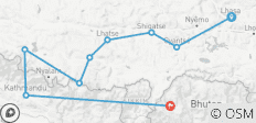  13 jours - Circuit classique Tibet Népal Bhoutan - 9 destinations 