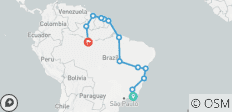  Rio de Janeiro nach Manaus über das Guianas Überland - 13 Destinationen 
