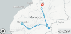  5 dagen Marokko Sahara Rondreis door van Marrakech naar Fes - 11 bestemmingen 