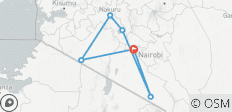  7 dagen Mara, Lake Nakuru, Lake Naivasha, Amboseli Camping Safari - 6 bestemmingen 