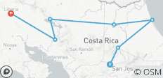  Costa Rica Öko-Abenteuer bis Liberia - 8 Tage - 7 Destinationen 