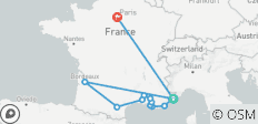  Het ultieme Zuid-Frankrijk – in kleine groep – eindpunt Parijs – 15 dagen - 13 bestemmingen 