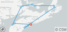  Paysages des Maritimes canadiennes (petit groupe, 12 jours, transfert de l\'aéroport d\'Halifax et de l\'hôtel après le voyage) - 11 destinations 