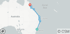  Oz East Coast + Work 28 days - 12 destinations 