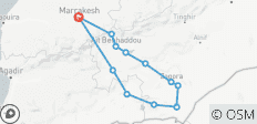  Circuit de 4 jours dans le désert depuis Marrakech jusqu\'aux dunes d\'Erg Chigaga (Aventure privée) - 12 destinations 