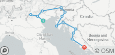  Adriatische ontdekkingstocht – Noord-Italië, Slovenië &amp; Kroatië - 14 bestemmingen 