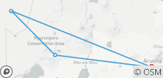  Découvrez le coût moyen le plus bas pour notre meilleur circuit de 3 jours en Tanzanie avec partage de groupe au départ d\'Arusha. - 4 destinations 