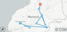  Excursión de lujo al desierto de Marrakech a Fez de 3 días - 11 destinos 