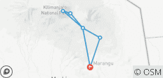  Kilimandscharo Besteigung über die Marangu Route 6 Tage + 1 Tag Hotelaufenthalt - 7 Destinationen 