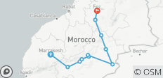  From Marrakech 4-Days Morocco Tour To Fes Via Merzouga Desert - 11 destinations 