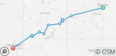  Painted canyons of the west - incl. de vijf nationale parken van Utah - van Denver, CO naar Las Vegas, NV - 2024 - 11 bestemmingen 