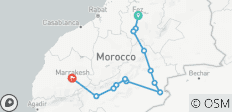  Fes to Marrakech 4 days desert tours - 13 destinations 