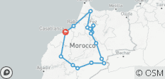  Fes, Merzouga und Marrakesch von Casablanca nach ChefchaouenPrivatreise - 6 Tage - 16 Destinationen 