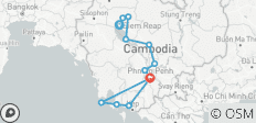  Circuit de 11 jours au Cambodge, des temples d\'Angkor à l\'île de Koh Rong - 13 destinations 