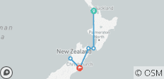  Treinreis van Auckland naar Christchurch – 10 dagen - 6 bestemmingen 