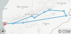  3 Days Sahara desert To Merzouga From Agadir Including Luxury Berber Camp &amp; Camel Ride - 10 destinations 