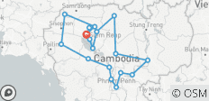  Circuit d\'aventure privé guidé de 14 jours au Cambodge - 19 destinations 