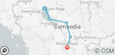  Trésors du Cambodge - Circuit privé de 6 jours de Siem Reap à Phnom Penh - 7 destinations 