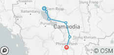  Trésors du Cambodge - Circuit privé de 6 jours de Siem Reap à Phnom Penh - 7 destinations 