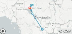  Cambodia Heritage Explorer : Voyage de 7 jours de Phnom Penh à Siem Reap - 7 destinations 