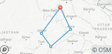  Circuit de 7 jours dans le Triangle d\'Or avec Ranthambore (parc national) en voiture depuis New Delhi - 7 destinations 