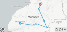  Circuito de 4 Días de Marrakech a Fez (Privado) - 8 destinos 