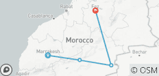  Circuito de 3 Días por el desierto de Marrakech a Fez (Privada) - 5 destinos 