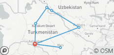  The Whimsical Turkmen Trail - 8 destinations 