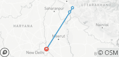  Desde Delhi: circuito privado de un día a Haridwar y Rishikesh - 4 destinos 