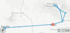  Kilimandscharo Besteigung über die Marangu Route - 6 Tage - 10 Destinationen 
