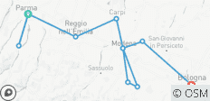  Emilia-Romagna von Parma nach Bologna selbst geführte Rad- &amp; Kulinarikreise - 11 Destinationen 