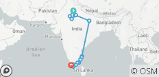  Premium North and South India Tour - 27 destinations 