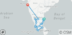  21 días de romanticismo en el sur de la India: Un circuito sin igual(Todo incluido) - 22 destinos 
