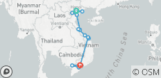  Amazing North to South Vietnam Itinerary 18 Days/17Nights - 14 destinations 