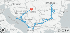  Schatten van de Balkan (Kleine Groepen) - 19 bestemmingen 