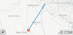  Circuito de un día a Rishikesh y Haridwar con traslados desde Delhi - 4 destinos 