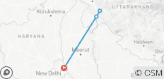  Depuis Delhi : visite de Rishikesh et Haridwar le même jour avec transferts - 4 destinations 