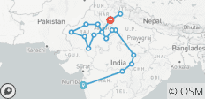  Indische Tierwelt mit Rajasthan ab Mumbai (alles inklusive) 26 Tage - 17 Destinationen 