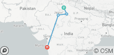  Delhi to Agra &amp; Jaipur with Mumbai: 7 Days Private Guided Tour - 4 destinations 