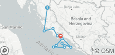  Inselhüpfen und Mietwagenrundreise Kroatien - 7 Tage über Land und Meer - 12 Destinationen 