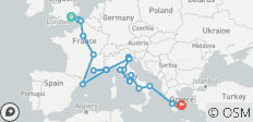  London to Athens (Standard, Start London, 17 Days) - 23 destinations 