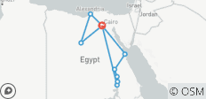  Goldenes Ägypten Tour: 14 Tage Luxus (Kairo &amp; Alexandria &amp; Weiße Wüste &amp; Nilkreuzfahrt &amp; Hurghada) - 11 Destinationen 