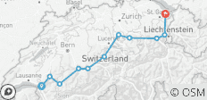  Seen-Route: Alpenidylle pur Montreux - Rorschach (11 Tage) - 11 Destinationen 