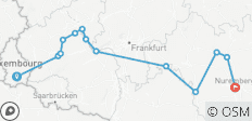  Rivières et châteaux d\'Europe 2025 Début Luxembourg, fin Nuremberg - 13 destinations 