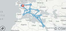  Ultimate European (Egypt, Start Paris, 45 Days) - 58 destinations 