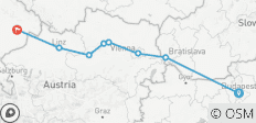  Donau –symfonie met 1 nacht in Boedapest (westwaarts) - 8 bestemmingen 