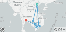  Le fascinant Vietnam, Cambodge et Mékong avec Hanoi, Ha Long Bay et Bangkok (en direction du sud) 2025 - 15 destinations 