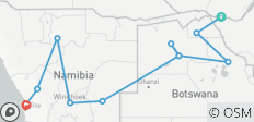  Reis van de Watervallen naar Namibië - 12 dagen - 12 bestemmingen 